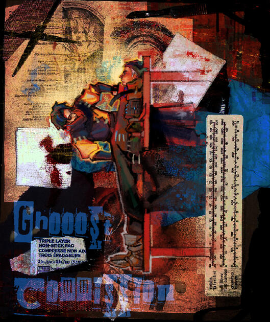 Commission Work (Fan work: Gachiakuta, Mixed media (traditional collage and digital), 2025)