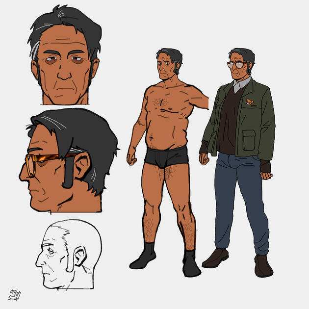 Victor Saint-Fleur design sheet (Original, Digital, 2024)