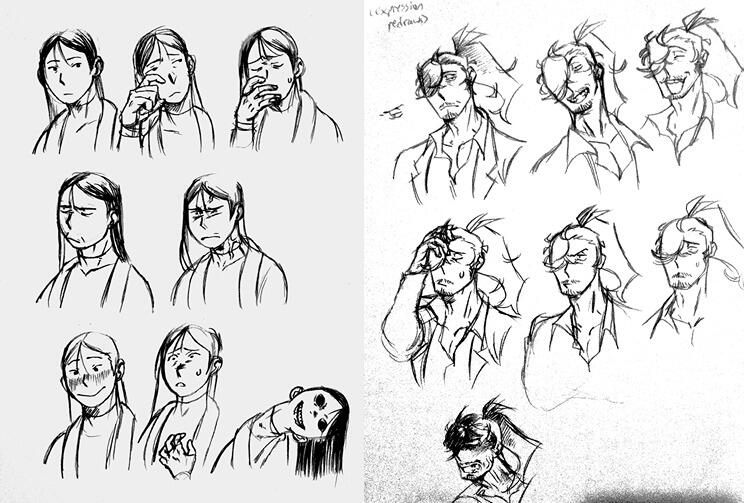 Expressions (Original, Pencil on paper, 2022)