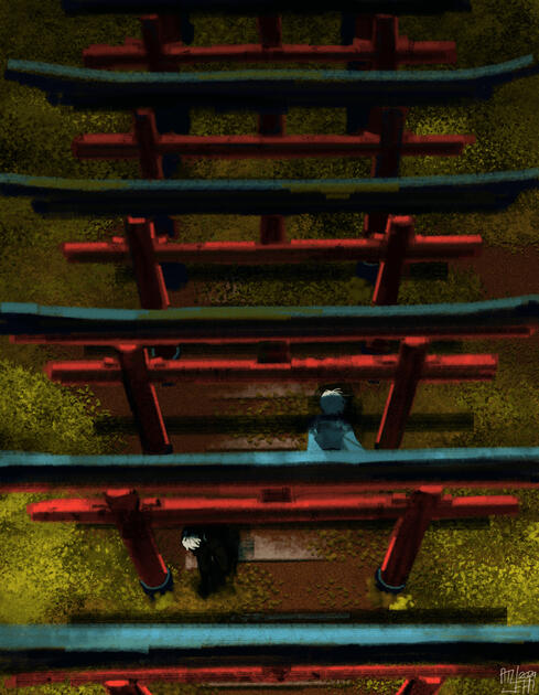 torii (Fan work: ゲゲゲの謎, Digital, 2024)